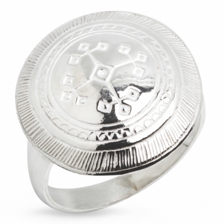 Серебряное кольцо Узор Утум K023