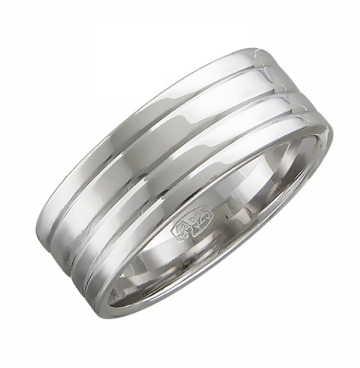 Обручальное кольцо из серебра 01О050215