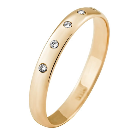 Обручальное кольцо с бриллиантами 36K5-R