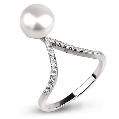 Серебряное кольцо De Luna с жемчугом FRR016