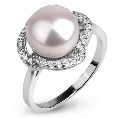 Серебряное кольцо De Luna с жемчугом FRR014