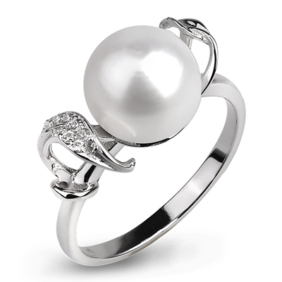 Серебряное кольцо De Luna с жемчугом FRR012