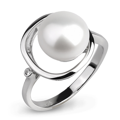 Серебряное кольцо De Luna с жемчугом FRR010
