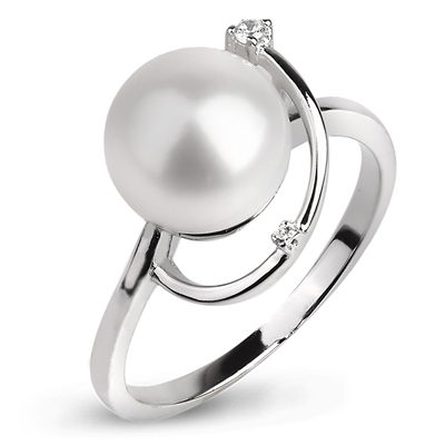 Серебряное кольцо De Luna с жемчугом FRR004