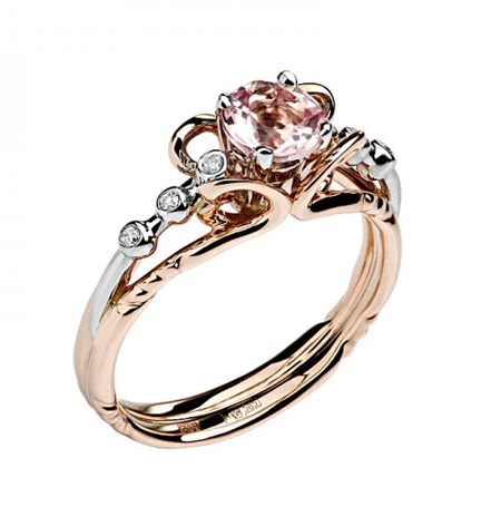 Золотое кольцо с бриллиантами 01К669681
