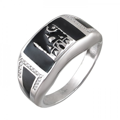 Перстень печатка из серебра 01Т154997Э
