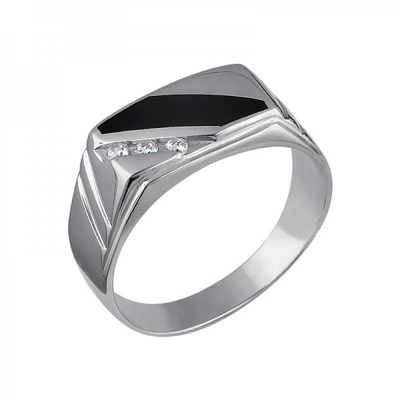 Перстень печатка из серебра 01Т451653-1