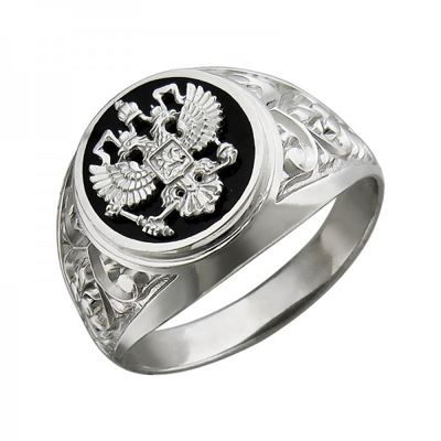 Перстень печатка из серебра 01Т455223-1