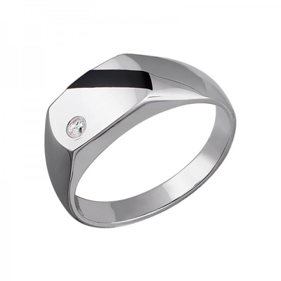 Перстень печатка из серебра 01Т455201-1
