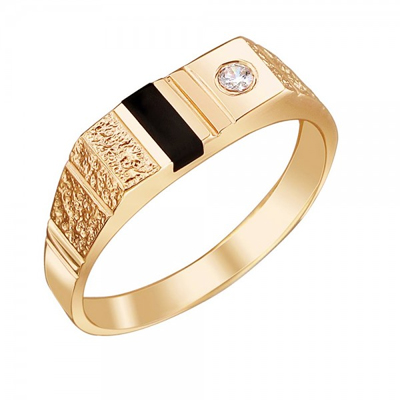 Перстень печатка из золота 01Т418563-1