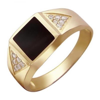 Перстень печатка из золота 01Т416505-1