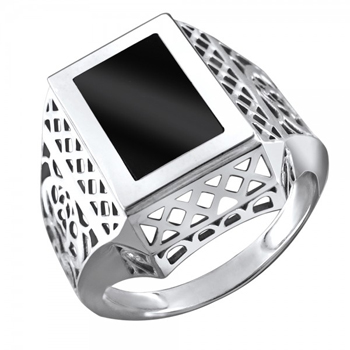 Перстень печатка из серебра 01Т4511717-1