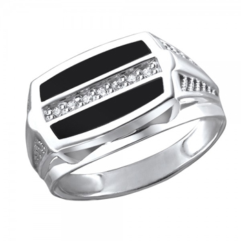 Перстень печатка из серебра 01Т4511710-1