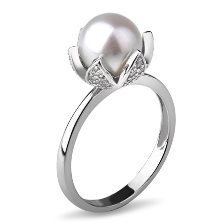 Серебряное кольцо De Luna с жемчугом KKR120