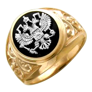 Перстень печатка из золота 01Т465223Ж-1