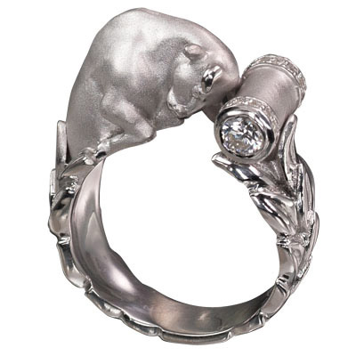 Кольцо из серебра Альдзена ТЕЛЕЦ/Зодиак К-24005