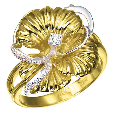 Золотое кольцо с бриллиантами НЕЖНОСТЬ К-14029