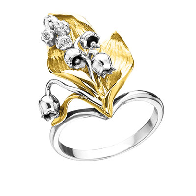 Золотое кольцо Альдзена Лесной Ландыш К -14048