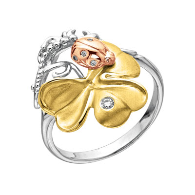Золотое кольцо с бриллиантами КЛЕВЕР К- 14040