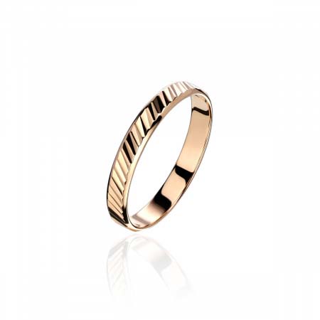 Обручальное кольцо из желтого золота 01О710027