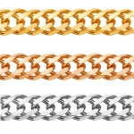 Цепочка плетения Двойной Ромб с алмазной огранкой
