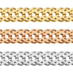 Цепочка плетения Тройной Ромбо с алмазной огранкой