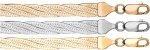 Браслет плетения Трипла батута косичка из 4-х цепочек граненная B12-032