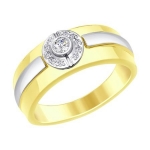 Кольцо из комбинированного золота с бриллиантами 1011648-2