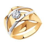 Кольцо из золота с фианитом 018722