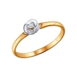 Помолвочное кольцо из золота с бриллиантом 1011387