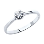 Помолвочное кольцо из белого золота с бриллиантами 1011365