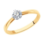 Помолвочное кольцо из золота с бриллиантами 1011447