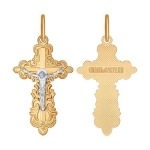 Крест из комбинированного золота 120021