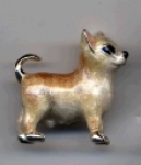 Собака Чи хуа хуа малая серебро с эмалью ST437-2