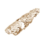 Золотое кольцо на две фаланги Узор Утум K098G