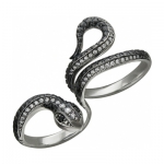 Кольцо серебряное Змея 01К258356