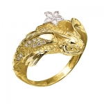 Золотое кольцо с бриллиантами ПОДВОДНОЕ ЦАРСТВО К-24043