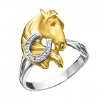 Золотое кольцо Альдзена с бриллиантами СТЕПНАЯ СИМФОНИЯ К - 24035 н