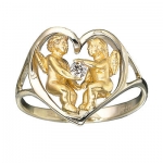 Золотое кольцо с бриллиантами АНГЕЛЫ К -24021