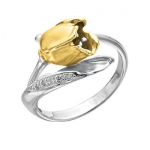 Золотое кольцо с бриллиантами ТЮЛЬПАН К -14039