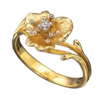Золотое кольцо с бриллиантами СОЛНЕЧНЫЙ ЛУГ К-14004