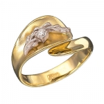 Золотое кольцо с бриллиантами УТРЕННЯЯ РОСА К-14011