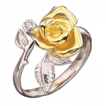 Золотое кольцо с бриллиантами РОЗА К-14020