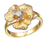 Золотое кольцо с бриллиантами ЗОЛОТАЯ СКАЗКА К-14009