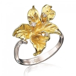 Золотое кольцо с бриллиантами КРАПИВА К-14018