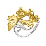 Золотое кольцо с бриллиантами БАБОЧКА АЖУРНАЯ К - 24024