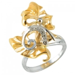 Золотое кольцо с бриллиантами ВИВЬЕН К- 14055