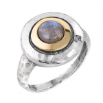 Серебряное кольцо Deno с лабрадором и золотом MVR1408GLB