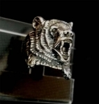 Кольцо - талисман Серебряное Медведь K303