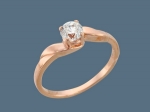 Кольцо из позолоченного серебра с фианитами Р3К1501021П